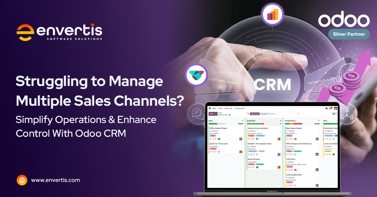 How can Odoo CRM help you manage multiple sales channels more efficiently?